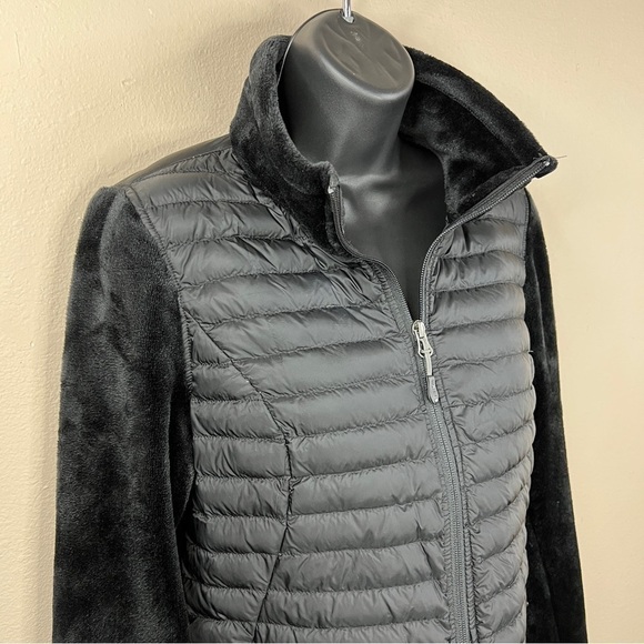 Small 32 Degrees Black Jacket Faux Fur Puffer Jacket Long Sleeve Down Feather - Picture 5 of 10